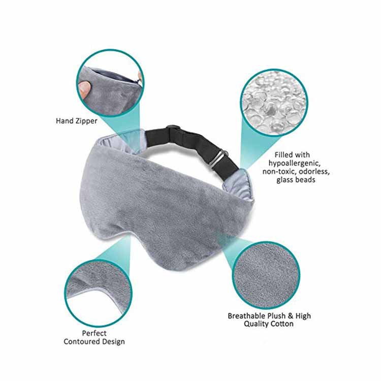 Microfiber Weighted Sleep Eye Mask with Removable Cover