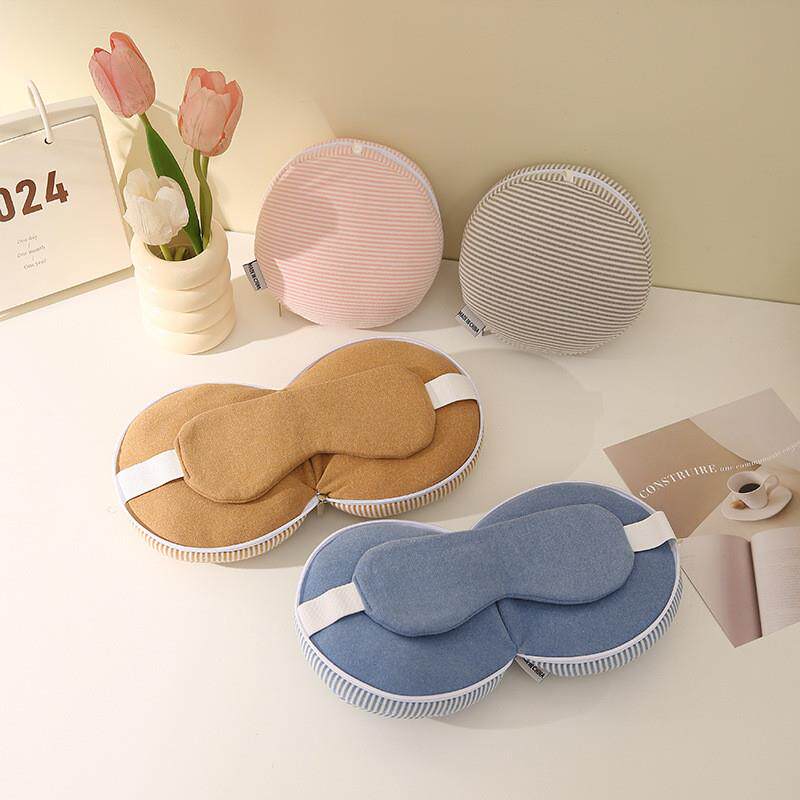 Multifunctional U-Shaped Travel Pillow with Sleep Mask