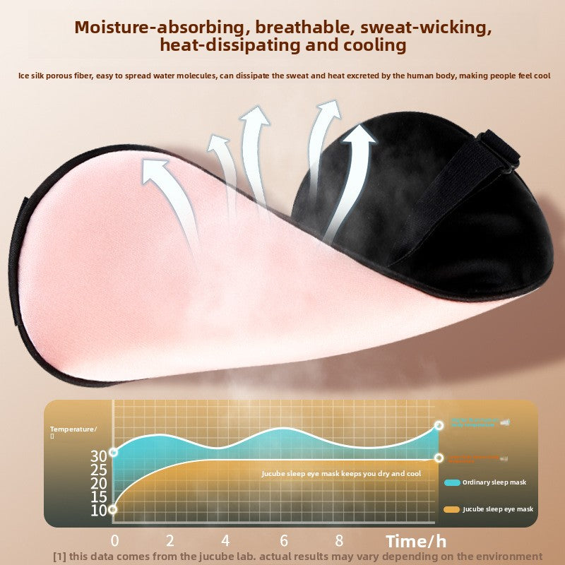 Silk Sleep Eye Mask with Light Blocking and Cooling Features