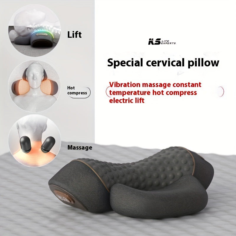 Ergonomic Massage Neck Pillow with Heat Therapy
