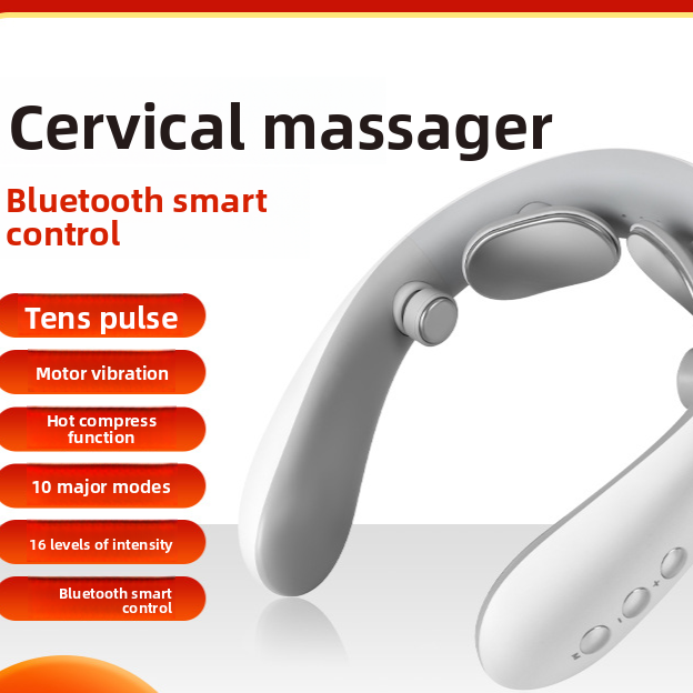 Bluetooth Heating Neck Massager with EMS Technology