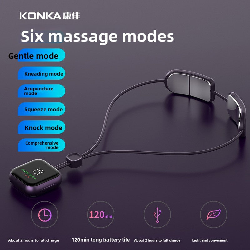 Portable Neck Massager with Heat and Pulse Therapy