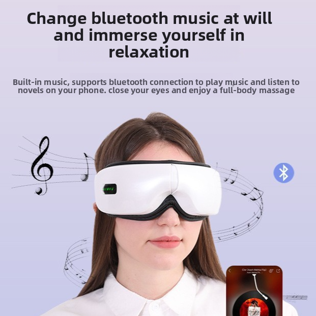 Bluetooth Eye Massager with Heat Compress