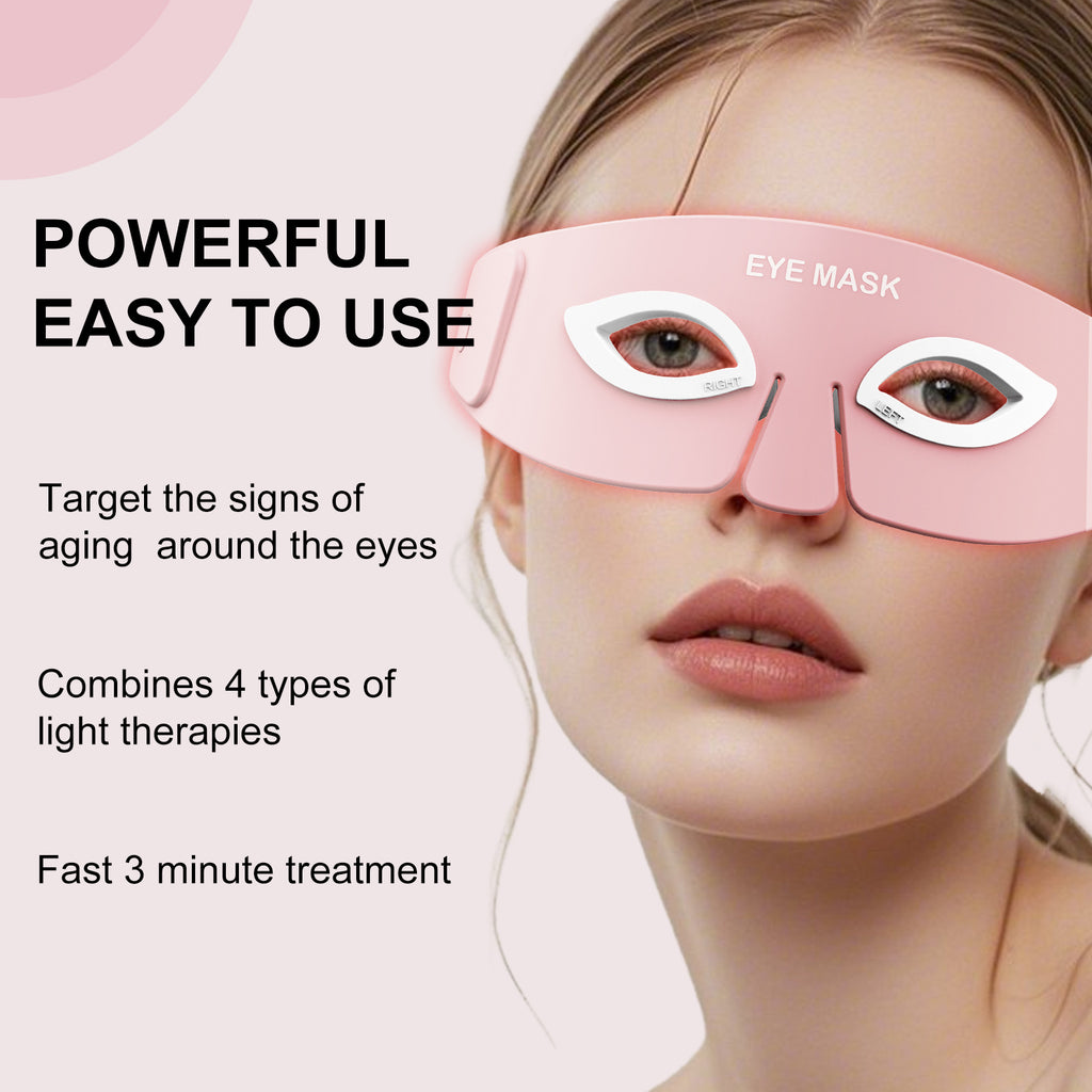 Silicone Eye Massager with Red Light and Heating