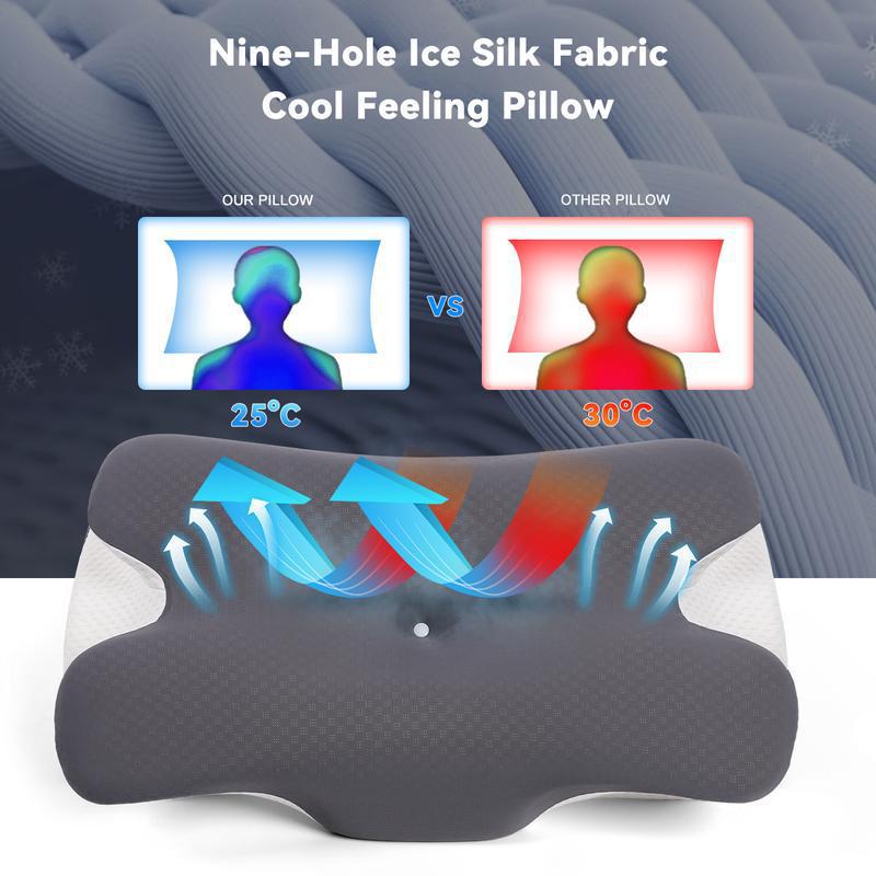 Ergonomic Memory Foam Neck Support Pillow