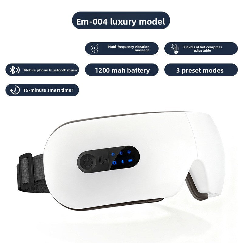Rechargeable Eye Massager with Heat Therapy and Bluetooth