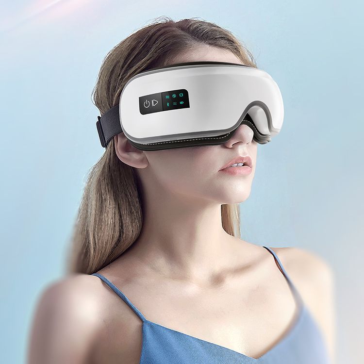 Rechargeable Eye Massager with Heat Therapy and Bluetooth