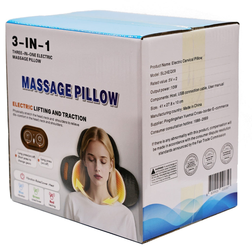Cervical Support Pillow with Massage and Heat Therapy