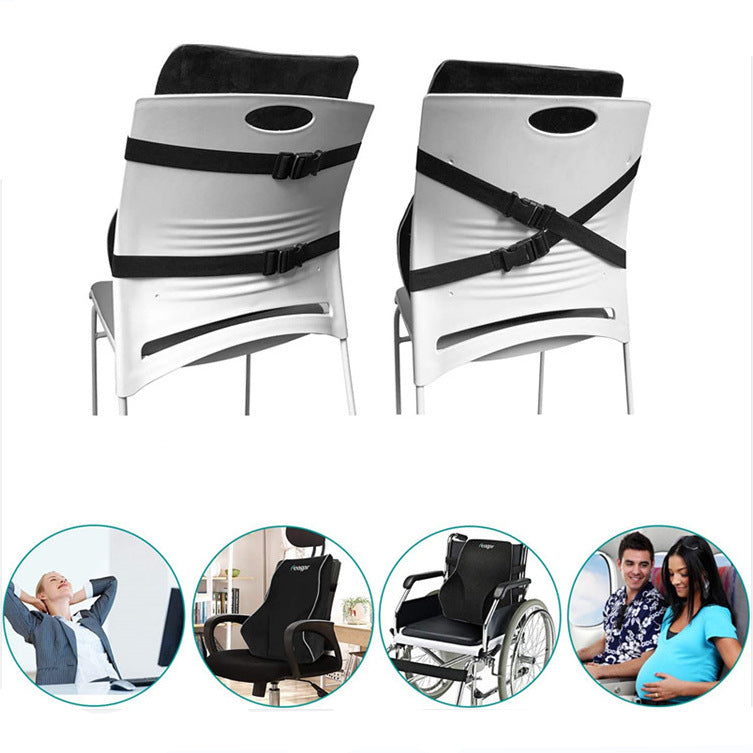 Memory Foam Lumbar Support Cushion for Office Chair and Car Seat
