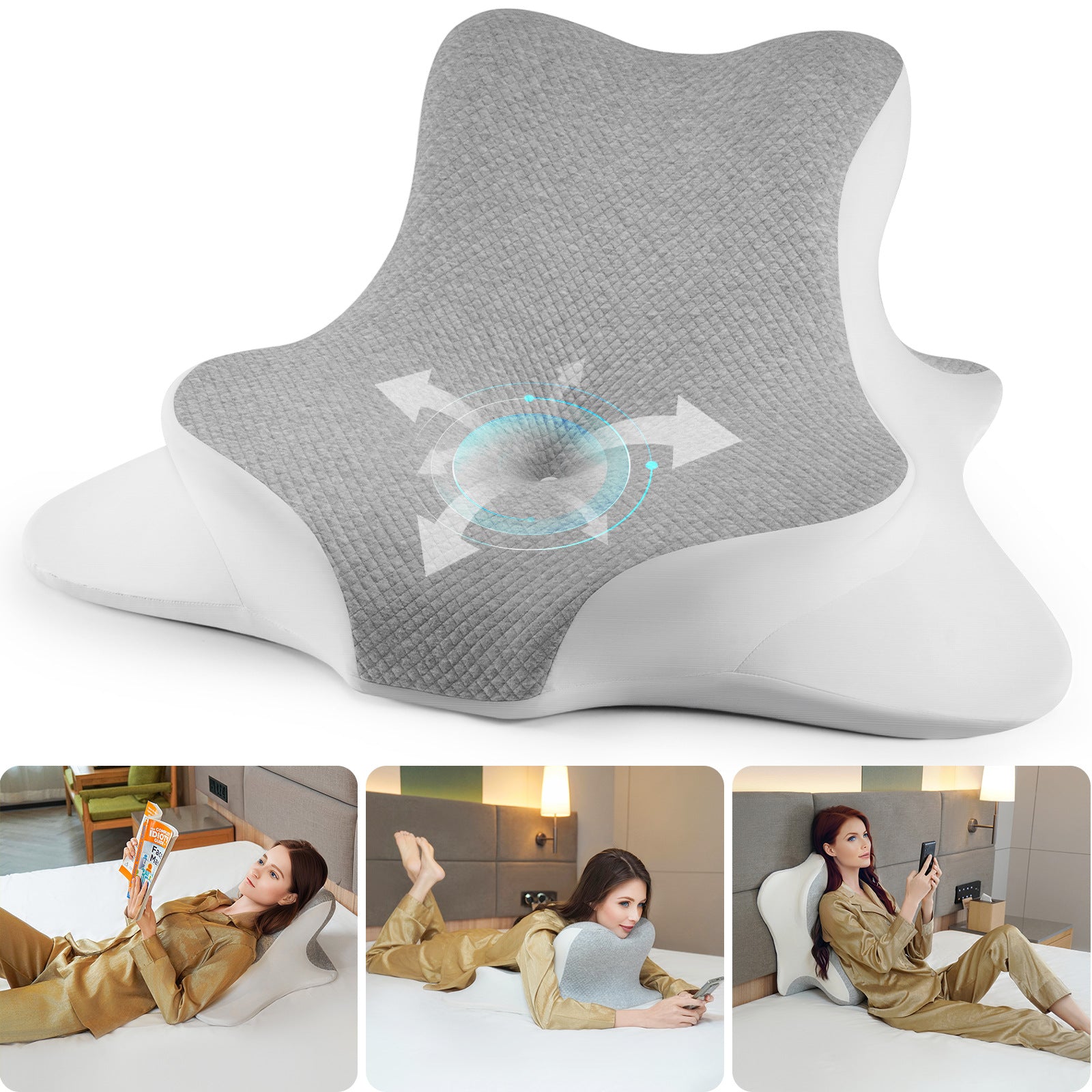 Ergonomic Memory Foam Cervical Pillow