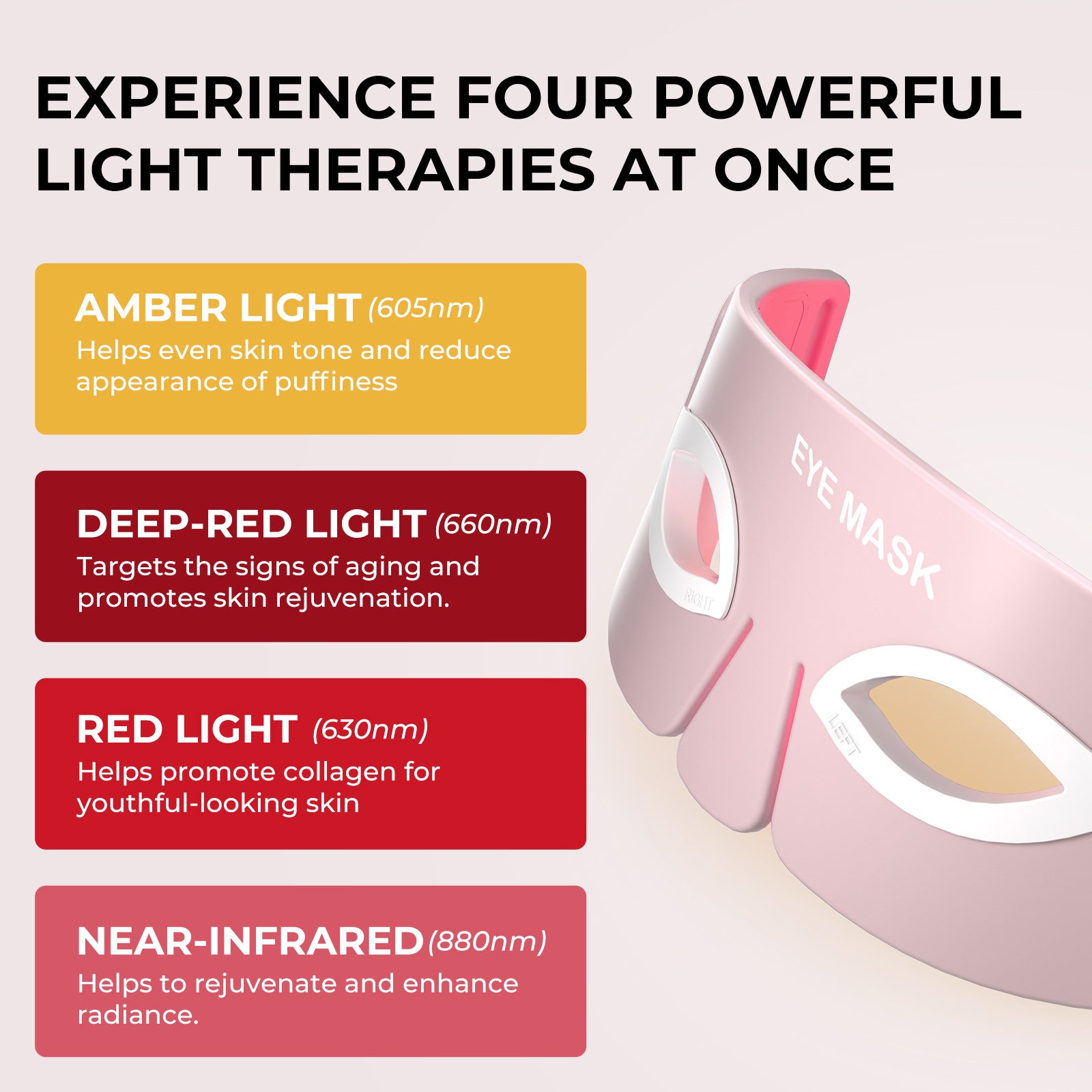 Silicone Eye Massager with Red Light and Heating