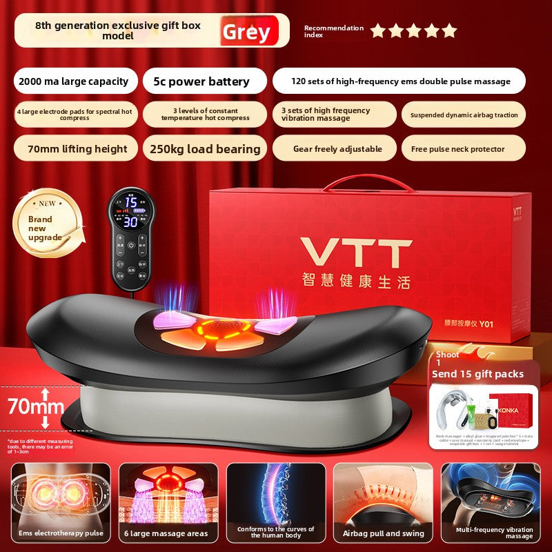 Adjustable Heating Massage Pillow with Remote Control