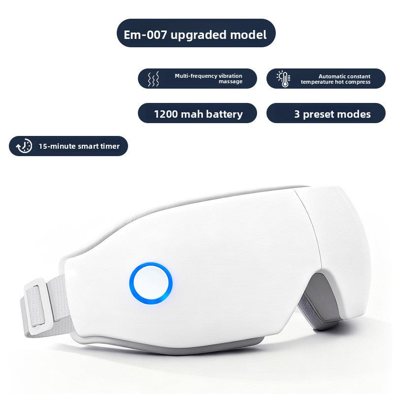 Rechargeable Eye Massager with Heat Therapy and Bluetooth
