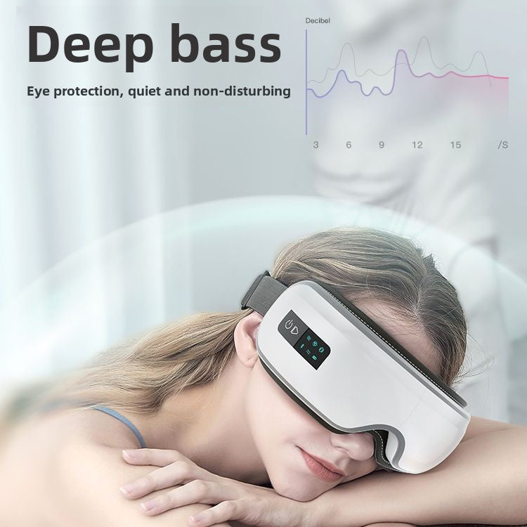 Rechargeable Eye Massager with Heat Therapy and Bluetooth