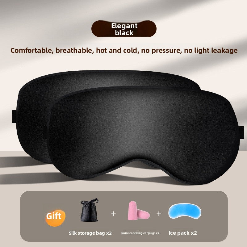 Silk Sleep Eye Mask with Light Blocking and Cooling Features