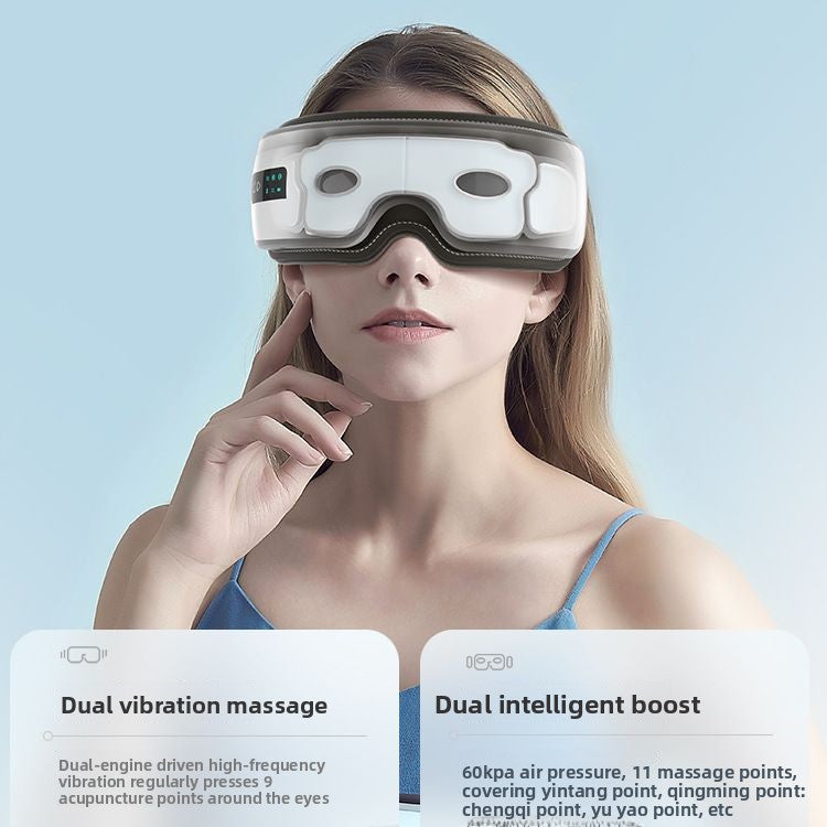Rechargeable Eye Massager with Heat Therapy and Bluetooth