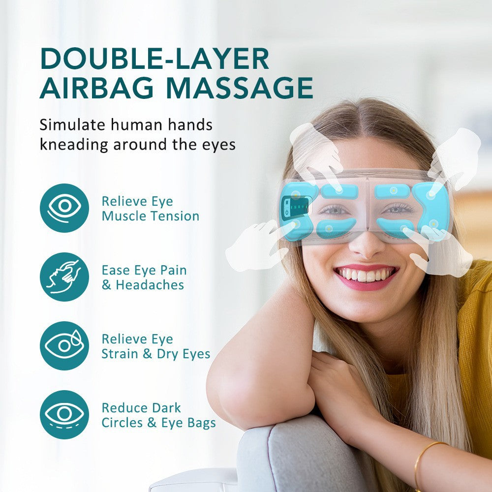 Bluetooth Eye Massager with Heat and Vibration