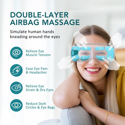 Bluetooth Eye Massager with Heat and Vibration