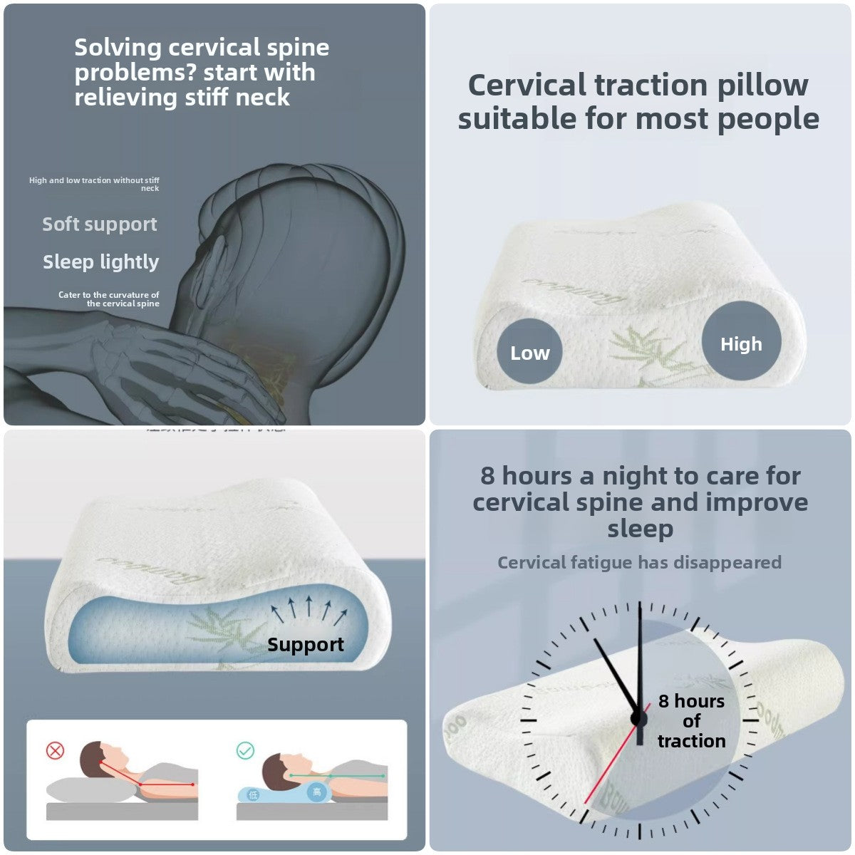 Memory Foam Wave Pillow for Cervical Support