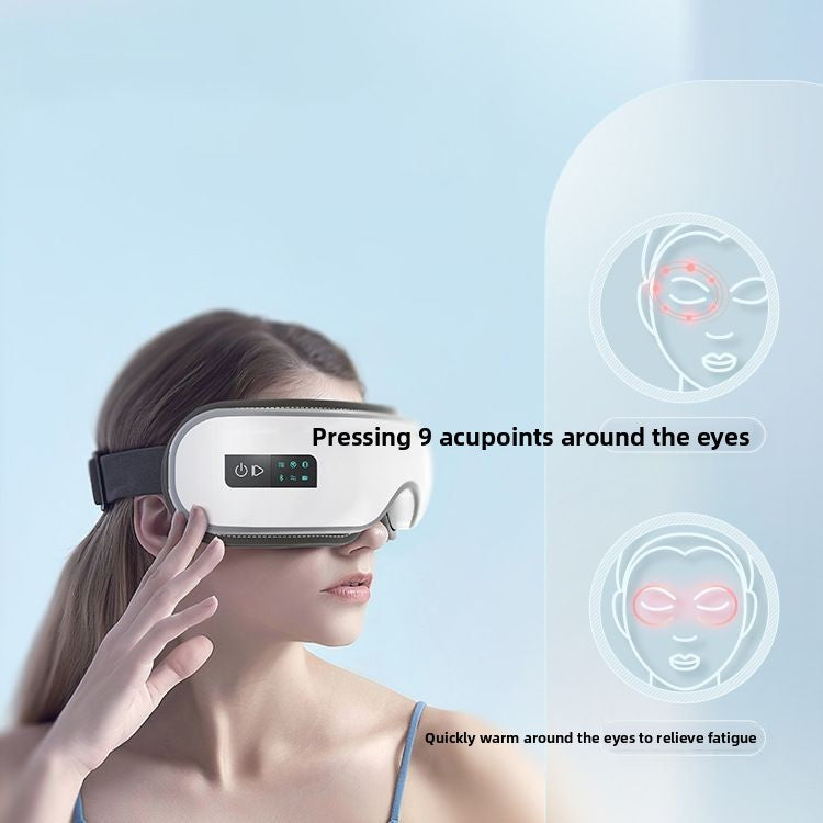 Rechargeable Eye Massager with Heat Therapy and Bluetooth