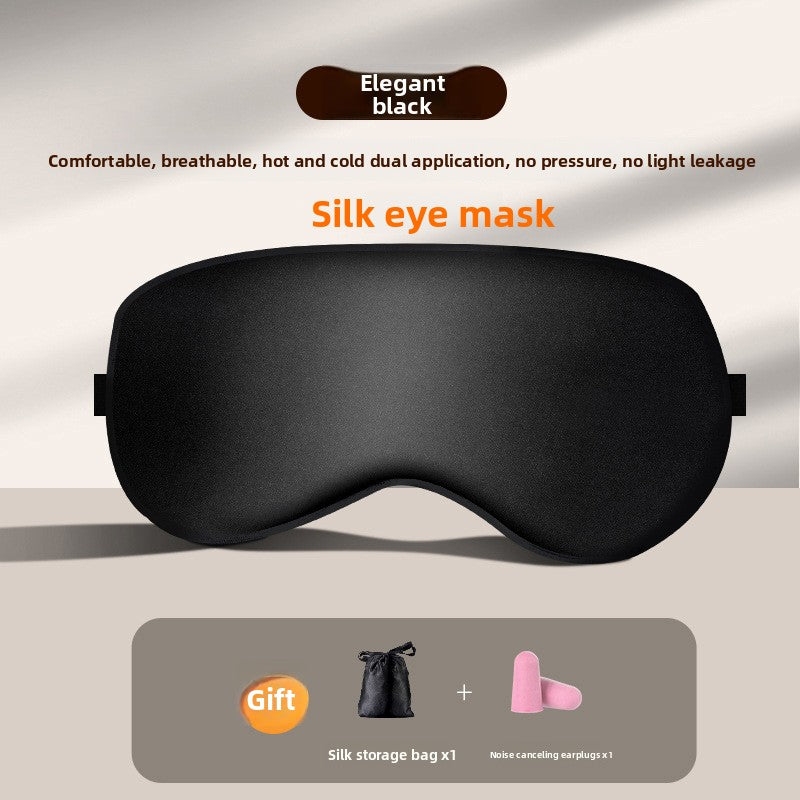 Silk Sleep Eye Mask with Light Blocking and Cooling Features