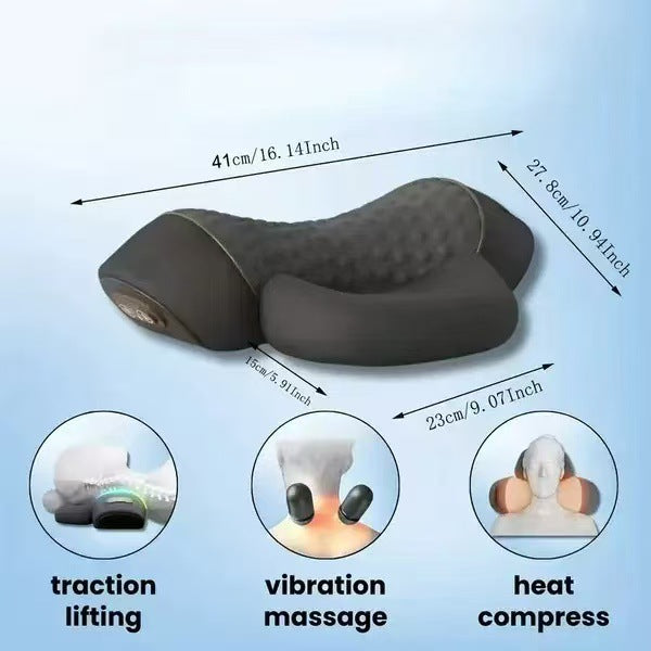 Ergonomic Massage Neck Pillow with Heat Therapy